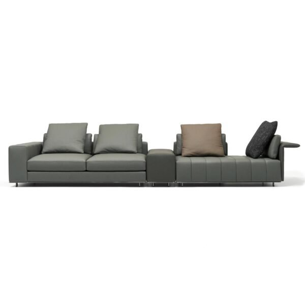 Modern-Leather-Sectional-Sofa-with-Matching-Ottoman