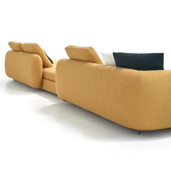 Elegant Mustard Yellow Corner Sectional Sofa