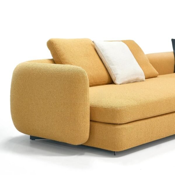 Elegant Mustard Yellow Corner Sectional Sofa