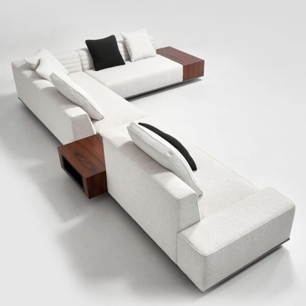 L-Shaped Sectional Sofa with Built-In Wooden Coffee Table_2