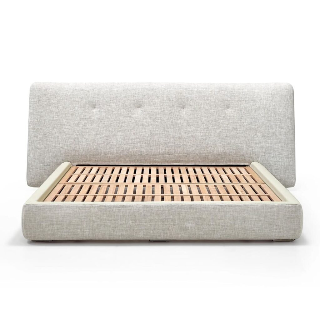 Minimalist Upholstered Design Bed with Soft Textures for Cozy Bedrooms