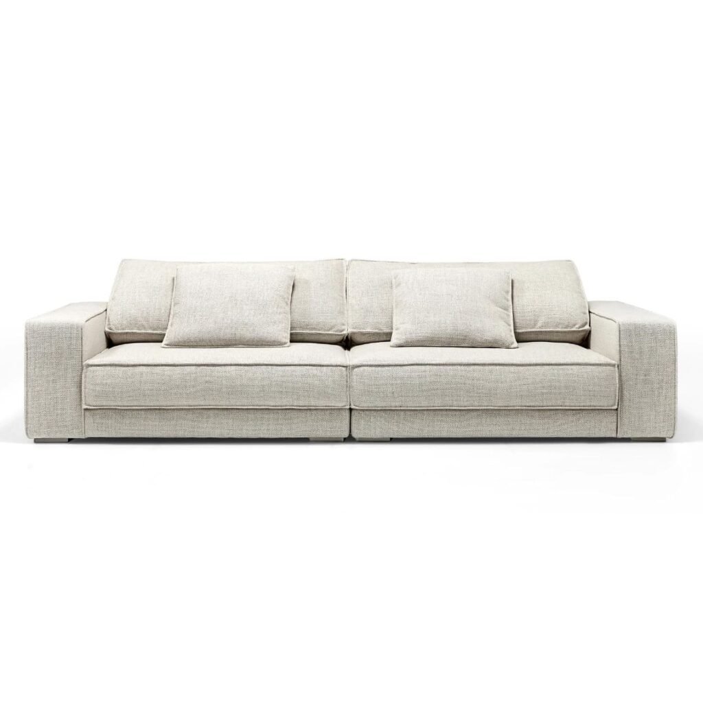 Modern Minimalist Fabric Sofa with Clean Lines_1