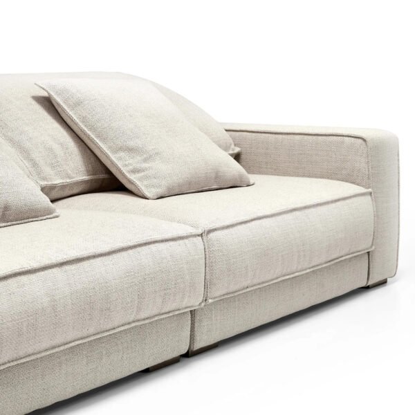 Modern Minimalist Fabric Sofa with Clean Lines