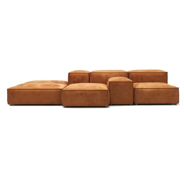 Extra Soft Modular Fabric Sofa with Customizable Configuration